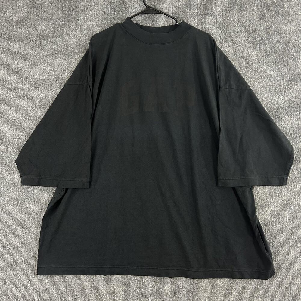 Yeezy Gap Shirt Mens Large Dove Logo Graphic 3/4 Sleeve Black Tee Oversized